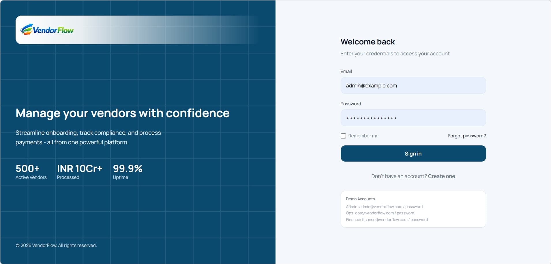 Platform login experience